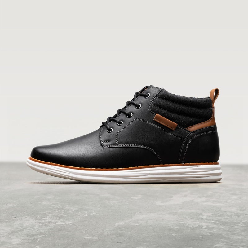 Bruno Marc Men's Mid Top Chukka Sneaker Lace Up Dress Boot,Size 10.5,Black,GRAND-HIGH - Image 3